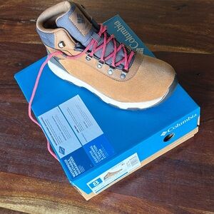 Columbia Tan and Red Hiking Boots